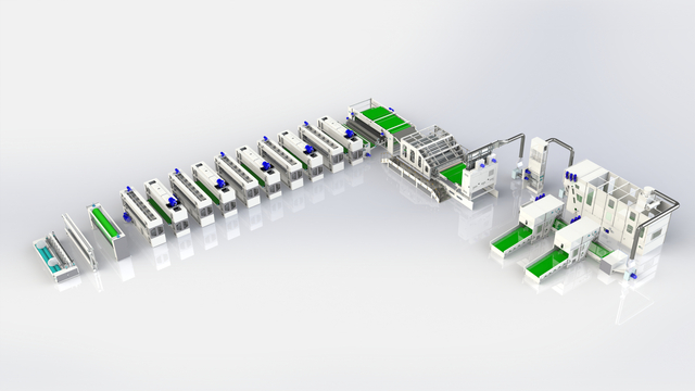 Leather base material production line