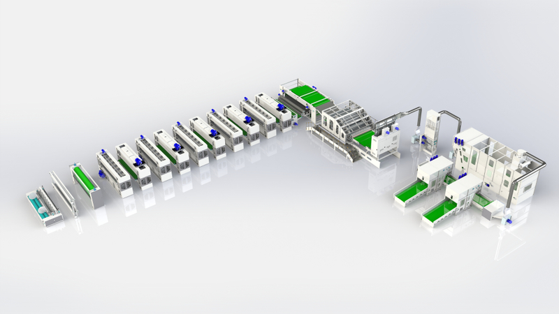 Leather base material production line